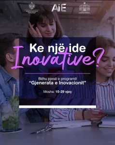 “Gjenerata e Inovacionit” – program mentorimi dhe ide transformuese
